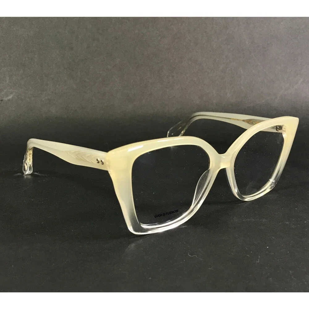 Gigi Studios Eyeglasses Frames GS1027/25O THRIVE 006 Ivory Clear Fade 53-14-140